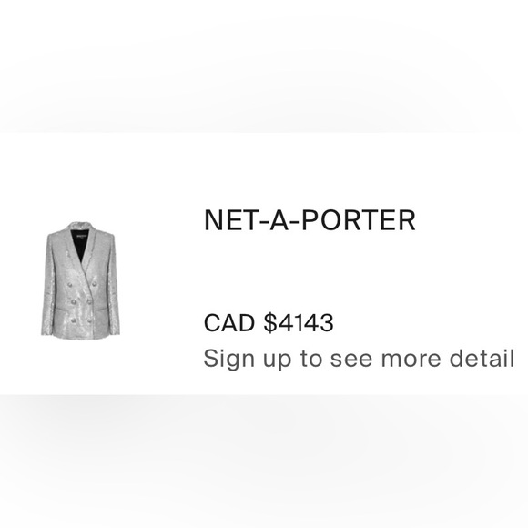 Balmain Oversized Silver Sequined Blazer - Picture 4 of 6